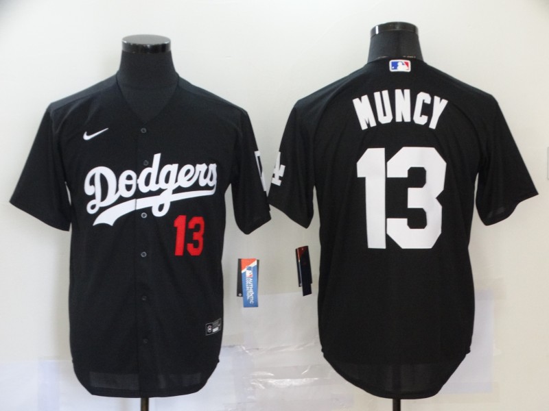 Men Los Angeles Dodgers #13 Muncy Black Nike Game MLB Jerseys->tampa bay buccaneers->NFL Jersey